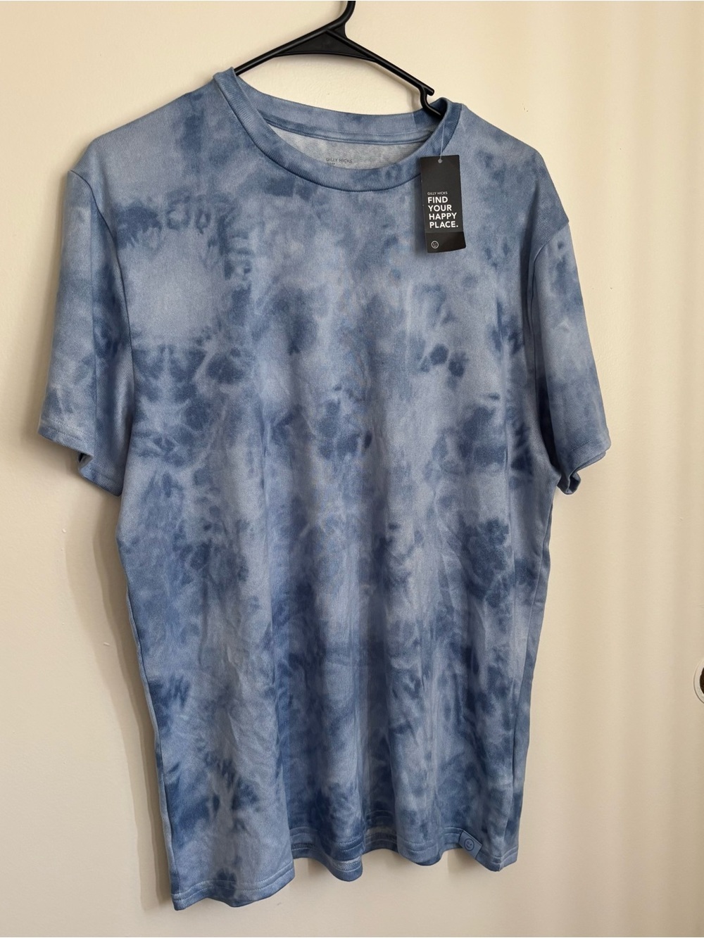 Blue tie dye pajama shirt